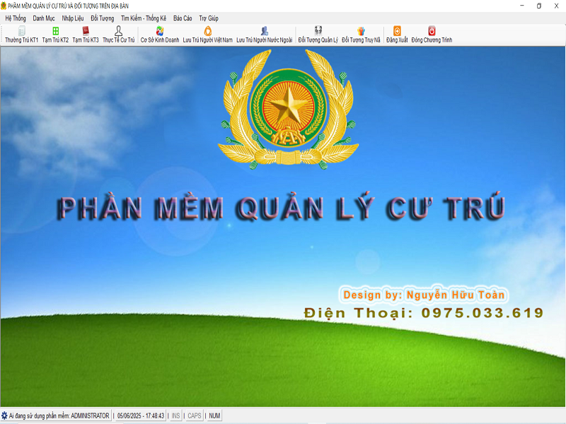 PHẦN MỀM QUẢN LÝ CƯ TRÚ VÀ ĐỐI TƯỢNG TRÊN ĐỊA BÀN