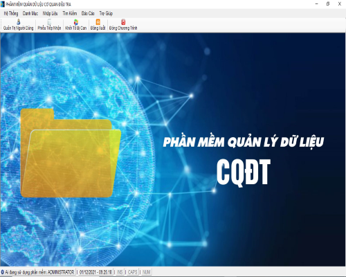 Phần mềm quản lý dữ liệu CQĐT